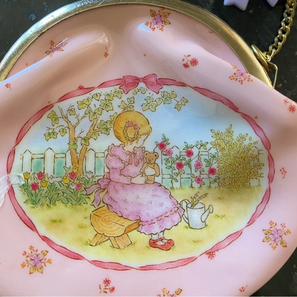 SANRIO 1989 Coin Purse Meadow Sweet Girl Bear Rare Vintage With Charm - Picture 3 of 10